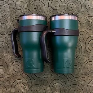 2 RTIC 30 oz Green Tumblers